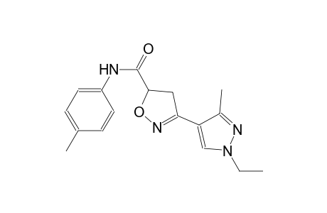 5-isoxazolecarboxamide, 3-(1-ethyl-3-methyl-1H-pyrazol-4-yl)-4,5-dihydro-N-(4-methylphenyl)-