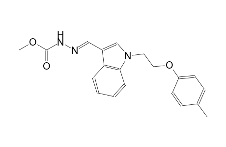 methyl (2E)-2-({1-[2-(4-methylphenoxy)ethyl]-1H-indol-3-yl}methylene)hydrazinecarboxylate