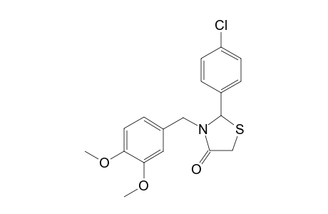 (+/-)-3-(3,4-Dimethoxybenzyl)-2-(4-chlorophenyl)thiazolidin-4-one
