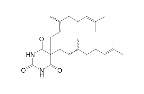 5,5-bis(3,7-dimethyl-2,6-octadienyl)barbituric acid