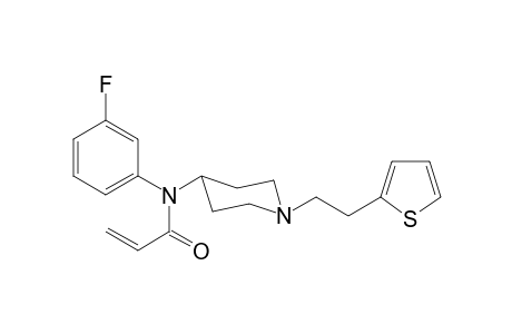 N-3-Fluorophenyl-N-(1-[2-(thiophen-2-yl)ethyl]piperidin-4-yl)prop-2-enamide