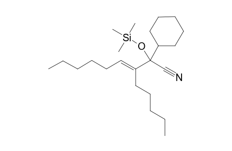 (E)-2-Cyclohexyl-2-hydroxy-3-pentyl-3-nonenenitrile trimethylsilyl dev.