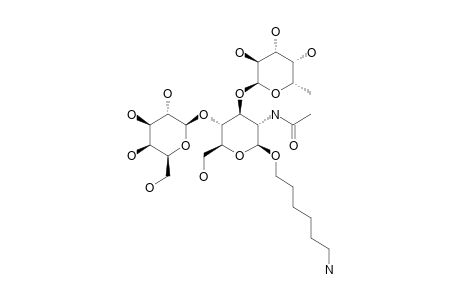 6-AMINOHEXYL-2-ACETAMIDO-2-DEOXY-3-O-(ALPHA-L-FUCOPYRANOSYL)-4-O-(BETA-D-GALACTOPYRANOSYL)-BETA-D-GLUCOPYRANOSIDE