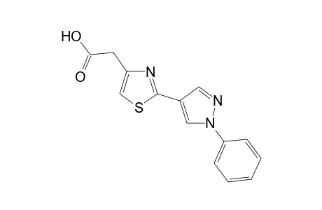 2-[2-(1-phenyl-4-pyrazolyl)-4-thiazolyl]acetic acid