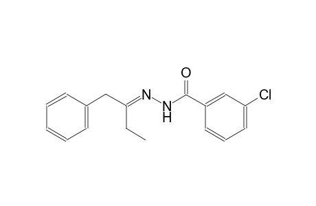 benzoic acid, 3-chloro-, 2-[(E)-1-(phenylmethyl)propylidene]hydrazide