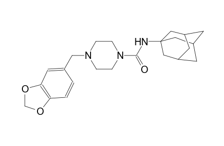 N-(1-adamantyl)-4-(1,3-benzodioxol-5-ylmethyl)-1-piperazinecarboxamide