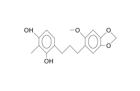 1-(2,4-Dihydroxy-3-tolyl-3-(2-methoxy-4,5-methylenedioxy-phenyl)-propane