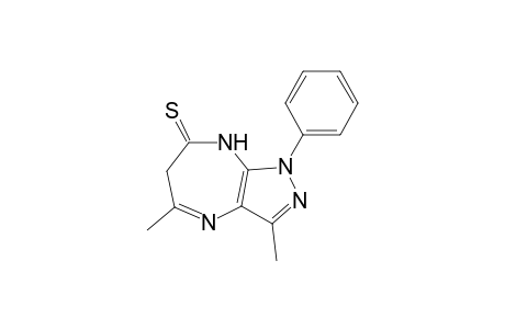 1-Phenyl-3,5-dimethyl-7-thioxo-6,7(8H)-dihydropyrazolo(3,4-b)(1,4)diazepine