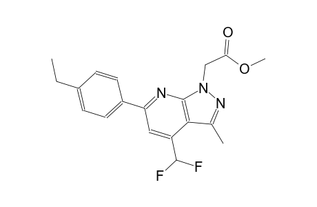 1H-pyrazolo[3,4-b]pyridine-1-acetic acid, 4-(difluoromethyl)-6-(4-ethylphenyl)-3-methyl-, methyl ester