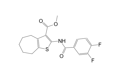 methyl 2-[(3,4-difluorobenzoyl)amino]-5,6,7,8-tetrahydro-4H-cyclohepta[b]thiophene-3-carboxylate