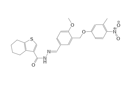 N'-((E)-{4-methoxy-3-[(3-methyl-4-nitrophenoxy)methyl]phenyl}methylidene)-4,5,6,7-tetrahydro-1-benzothiophene-3-carbohydrazide