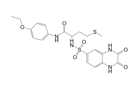 butanamide, N-(4-ethoxyphenyl)-4-(methylthio)-2-[[(1,2,3,4-tetrahydro-2,3-dioxo-6-quinoxalinyl)sulfonyl]amino]-
