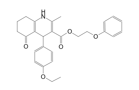 2-phenoxyethyl 4-(4-ethoxyphenyl)-2-methyl-5-oxo-1,4,5,6,7,8-hexahydro-3-quinolinecarboxylate