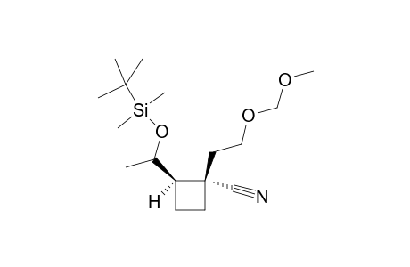 t-2-(1-tert-Butyldimethylsilyloxyethyl)-1-(2-methoxymethoxyethyl)cyclobutyl-r-1-carbonitrile