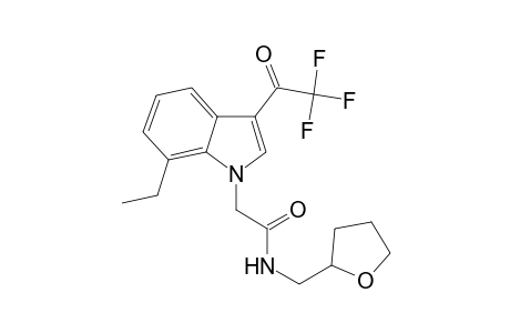 2-[7-ethyl-3-(2,2,2-trifluoro-1-oxoethyl)-1-indolyl]-N-(2-oxolanylmethyl)acetamide