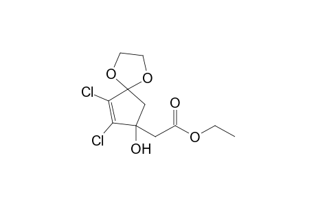 Ethyl (8,9-dichloro-7-hydroxy-1,4-dioxaspiro[4.4]non-8-en-7-yl)acetate