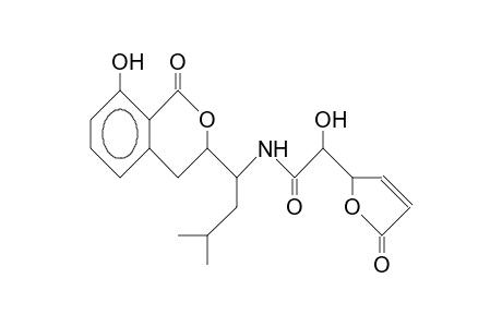 (S-[R,R])-4,5-Dideoxy-N-[1-(3,4-dihydro-8-hydroxy-1-oxo-1H-benzopyran-3-yl)-3-methyl-butyl]-G-lactone-L-ribo-hex-4-enar-