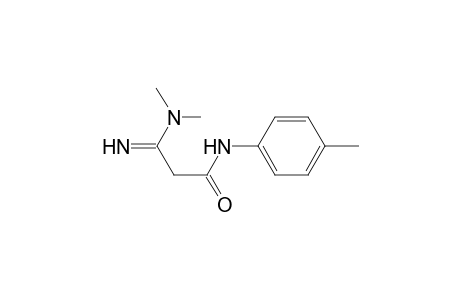 Propionamide, N-(4-tolyl)-3-imino-3-dimethylamino-