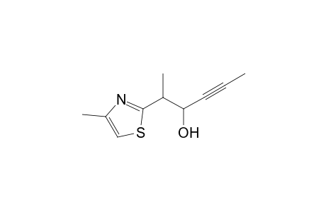 2-(4-Methylthiazol-2-yl)hex-4-yn-3-ol