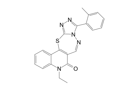 N-Ethyl-10-(o-tolyl)-(1,2,4)-triazolo[3',4' : 2,3]thiadiazepino[6,7-c]quinolin-6(5H)-one