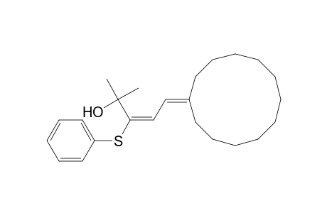 (E)-5-Cyclododecylidene-2-methyl-3-(phenylthio)-3-penten-2-ol