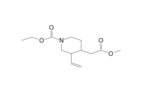 4-PIPERIDINEACETIC ACID, 3-ETHENYL-1-(ETHOXYCARBONYL)- METHYL ESTER,