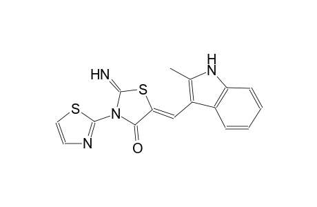 (5Z)-2-Imino-5-[(2-methyl-1H-indol-3-yl)methylene]-3-(1,3-thiazol-2-yl)-1,3-thiazolidin-4-one