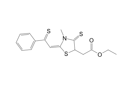 2-[5'-(Ethoxycarbonylmethyl)-N-methyl-4'-thioxothiazolidin-2'-ylidene]-1-phenylethanethione