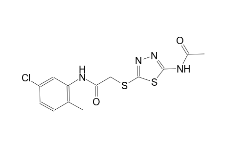 2-{[5-(acetylamino)-1,3,4-thiadiazol-2-yl]sulfanyl}-N-(5-chloro-2-methylphenyl)acetamide