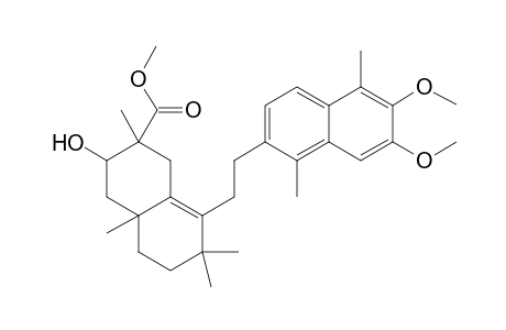 2-Naphthalenecarboxylic acid, 8-[2-(6,7-dimethoxy-1,5-dimethyl-2-naphthalenyl)ethyl]-1,2,3,4,4a,5,6 ,7-octahydro-3-hydroxy-2,4a,7,7-tetramethyl-, methyl ester