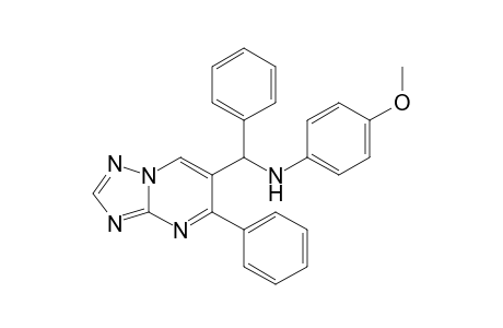 (4-Methoxy-phenyl)-[phenyl-(5-phenyl-[1,2,4]triazolo[1,5-a]pyrimidin-6-yl)-methyl]-amine