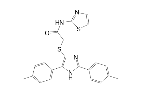 acetamide, 2-[[2,5-bis(4-methylphenyl)-1H-imidazol-4-yl]thio]-N-(2-thiazolyl)-