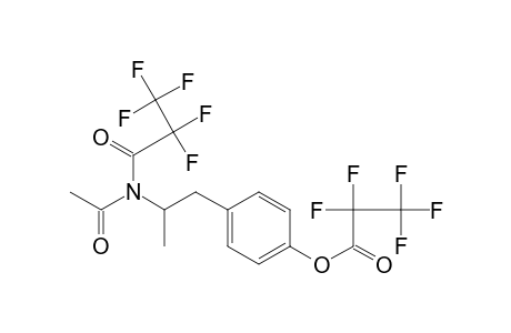 Propanoic acid, pentafluoro-, 4-[2-[acetyl(2,2,3,3,3-pentafluoro-1-oxopropyl)amino]propyl]phenyl ester, (.+-.)-