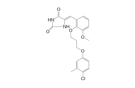 (5Z)-5-{2-[3-(4-chloro-3-methylphenoxy)propoxy]-3-methoxybenzylidene}-2,4-imidazolidinedione