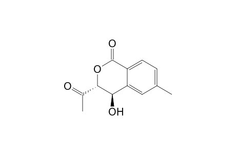 (3R,4R)-3-Acetyl-4-hydroxy-6-methylisochroman-1-one