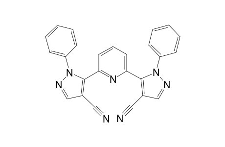 Pyridine-2,6-bis-(1H-1-phenyl-pyrazol-5-yl-4-carbonitrile)