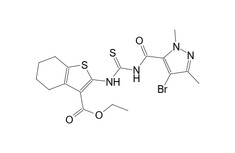 ethyl 2-[({[(4-bromo-1,3-dimethyl-1H-pyrazol-5-yl)carbonyl]amino}carbothioyl)amino]-4,5,6,7-tetrahydro-1-benzothiophene-3-carboxylate
