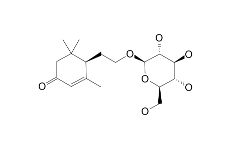 3,5,5-TRIMETHYL-4-(2'-BETA-D-GLUCOPYRANOSYLOXY)-ETHYLCYCLOHEXA-2-EN-1-ONE