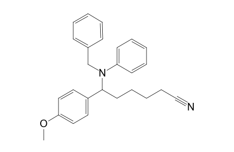 6-(N-benzylanilino)-6-(4-methoxyphenyl)hexanenitrile