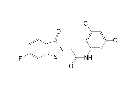1,2-Benzisothiazole-2-acetamide, N-(3,5-dichlorophenyl)-6-fluoro-2,3-dihydro-3-oxo-