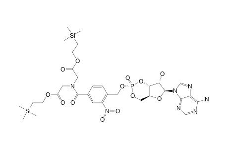 ADENOSINE-3',5'-CYCLIC-[S-(P)]-[4-[N,N-BIS-(2-(TRIMETHYLSILYL)-ETHOXYCARBONYLMETHYL)-CARBAMOYL]-2-NITROPHENYL]-METHYL-PHOSPHONATE