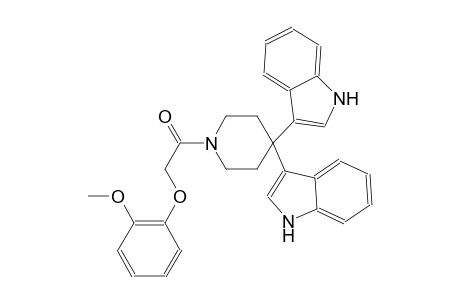 1H-indole, 3-[4-(1H-indol-3-yl)-1-[(2-methoxyphenoxy)acetyl]-4-piperidinyl]-