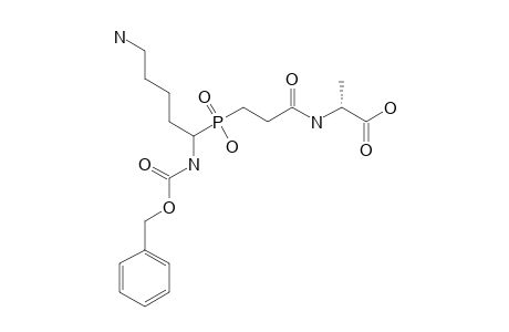 (2R)-2-[3-[(1-BENZYLOXYCARBONYLAMINO-5-AMINOPENTYL-(HYDROXY)-PHOSPHONYL]-PROPIONYLAMINO]-PROPIONIC-ACID