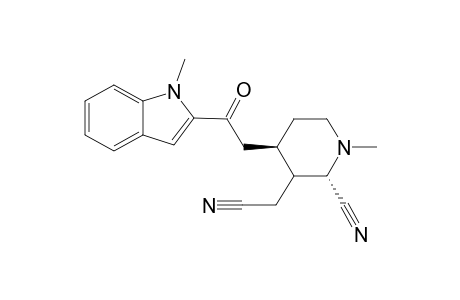 2-CYANO-3-(CYANOMETHYL)-1-METHYL-4-([(1-METHYL-2-INDOLYL)-CARBONYL]-METHYL)-PIPERIDINE,ISOMER-B
