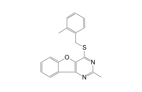 2-methyl-4-[(2-methylbenzyl)sulfanyl][1]benzofuro[3,2-d]pyrimidine