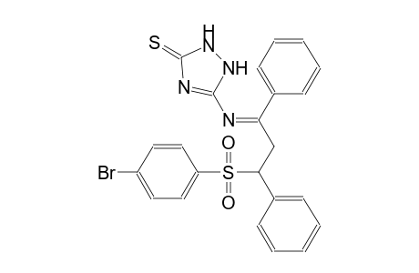 5-({(Z)-3-[(4-bromophenyl)sulfonyl]-1,3-diphenylpropylidene}amino)-1,2-dihydro-3H-1,2,4-triazole-3-thione