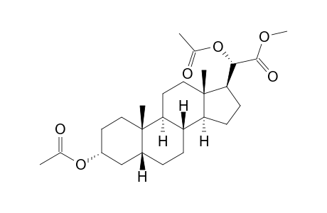 3α,20β-dihydroxy-5β-pregnan-21-oic acid, methyl ester, diacetate