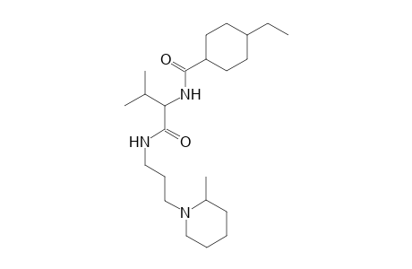 4-Ethyl-N-[2-methyl-1-[3-(2-methyl-1-piperidyl)propylcarbamoyl]propyl]cyclohexanecarboxamide