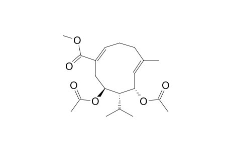 METHYL-PULICANADIENE-A;METHYL-(1E,4E)-6-ALPHA,8-BETA-DIACETOXY-7-BETA-H-GERMACRA-1(10),4-DIEN-14-OATE