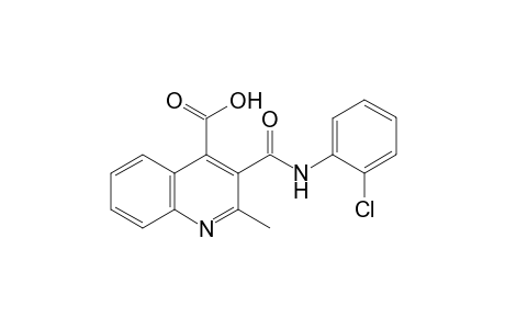 4-Quinolinecarboxylic acid, 3-[[(2-chlorophenyl)amino]carbonyl]-2-methyl-